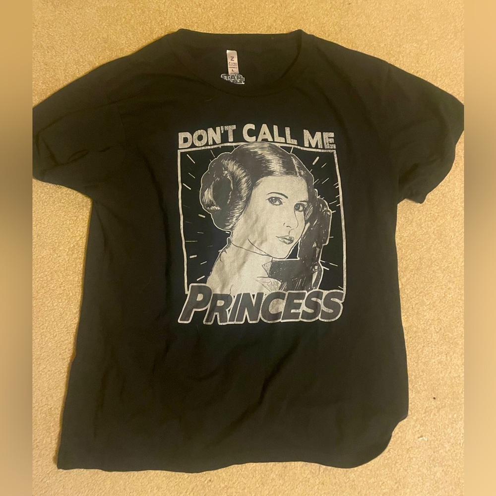Princess Leia Black Graphic Tee